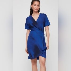 Babaton Asymmetrical Navy Dress